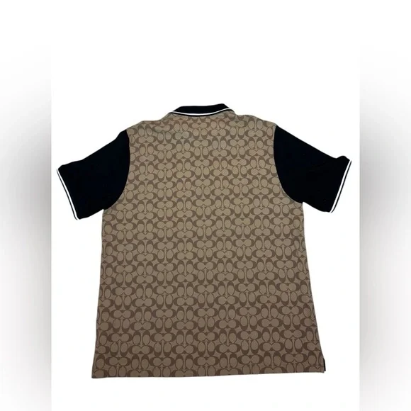 Coach Signature Khaki Black Short Sleeve Tee Shirt Size XLL Limited Edition. - Picture 8 of 15